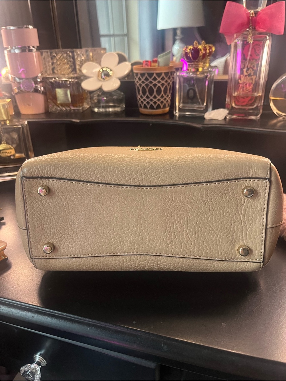 Coach Pebbled Leather Mini Blake Carryall Taupe Top Handle Gold Hardware - Picture 7 of 14